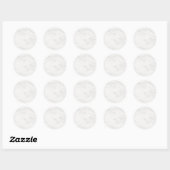 Aangepaste Trendy White Marble Blank Sjabloon Mode Ronde Sticker (Vel)