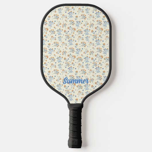 Aangepaste Trendy  Wildflower Pattern Pickleball Paddle (Achterkant)