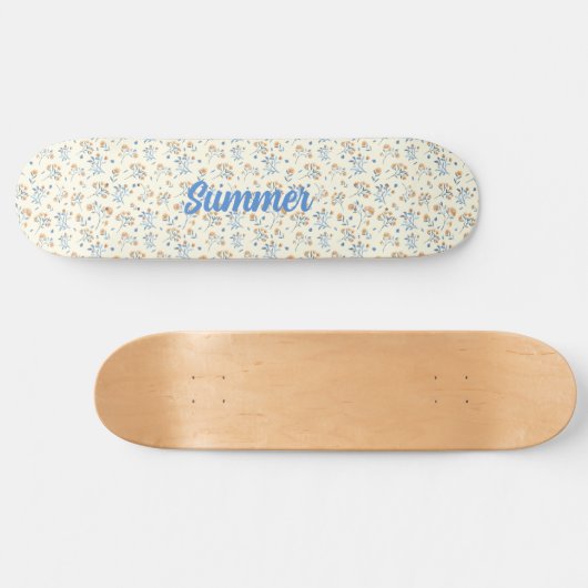 Aangepaste Trendy  Wildflower Pattern Skateboard (Horizontaal)