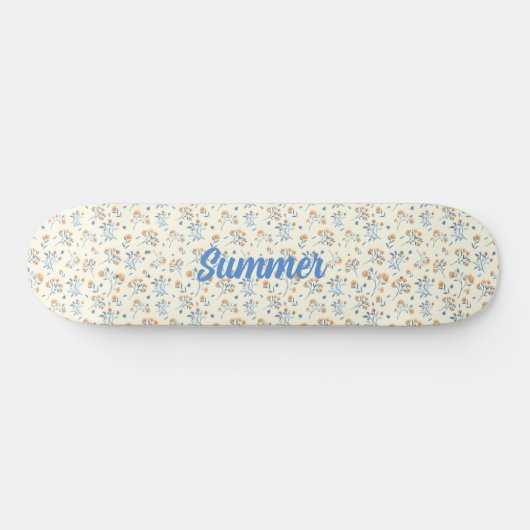 Aangepaste Trendy  Wildflower Pattern Skateboard (Horizontaal)