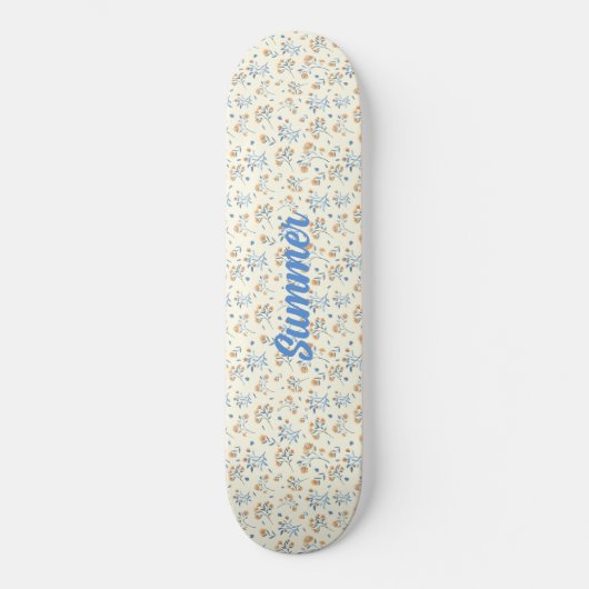 Aangepaste Trendy  Wildflower Pattern Skateboard (Voorkant)