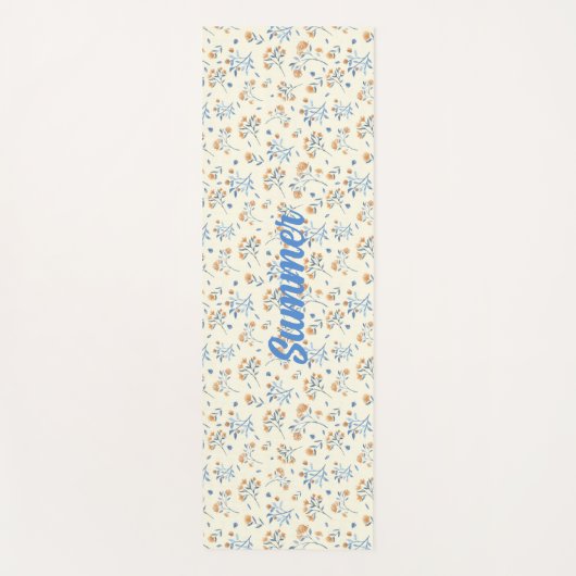 Aangepaste Trendy Wildflower Pattern Yogamat (Voorkant)