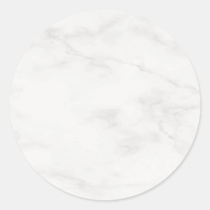 Aangepaste trendy witte marmeren blanco-sjabloon m ronde sticker