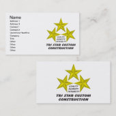 Aangepaste Tri Star-bouwproduct(en) Visitekaartje (Voorkant / Achterkant)
