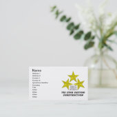 Aangepaste Tri Star-bouwproduct(en) Visitekaartje (Staand voorkant)