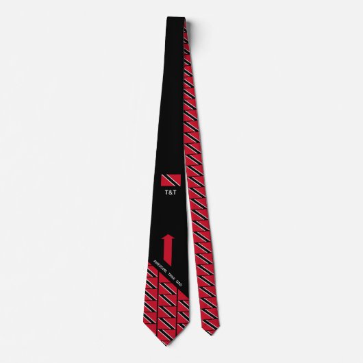 Aangepaste TRINIDAD FLAG Monogram Stropdas (Voorkant)