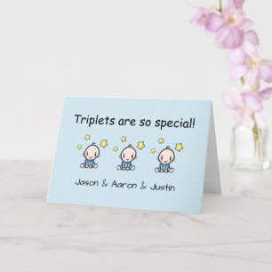 Aangepaste Triplets Gefeliciteerd Kaart, Triplet B Kaart