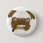 Aangepaste trommel AFICIONADO Puggy Cigar Ronde Button 5,7 Cm (Voorkant)