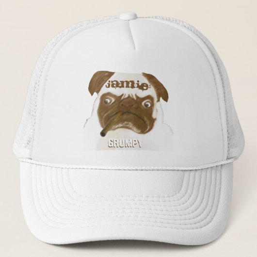 Aangepaste trommel AFICIONADO Puggy Cigar Trucker Pet (Voorkant)