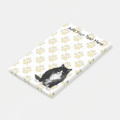Aangepaste trommel met briefkaart post-it® notes (Schuin)