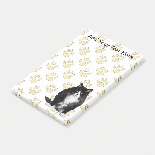 Aangepaste trommel met briefkaart post-it® notes (Schuin)