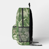 Aangepaste Tropische Blad Groen Exotisch Modern On Bedrukte Rugzak (Rechts)