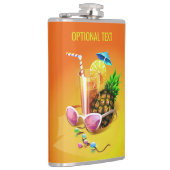 Aangepaste tropische Drink en tekstfles Heupfles (Rechts)