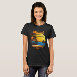 Aangepaste tropische familievakantie t-shirt