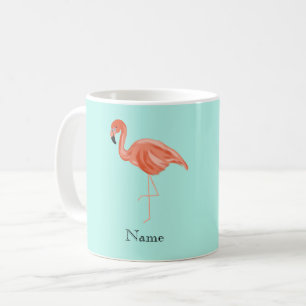 Aangepaste tropische flamingo koffiemok