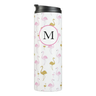Aangepaste Tropische Flamingo Travel Mug Thermosbeker