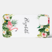 Aangepaste tropische Floral Flamingo Tough Case-Mate iPhone Case (Achterkant (horizontaal))