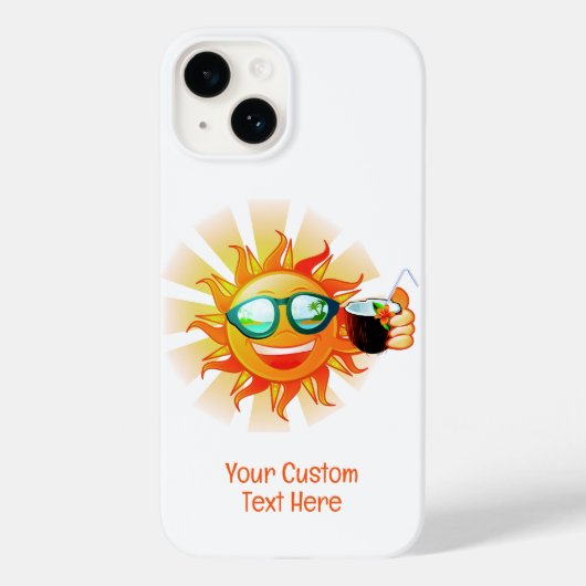 Aangepaste tropische tekst zon Case-Mate iPhone case (Achterkant)