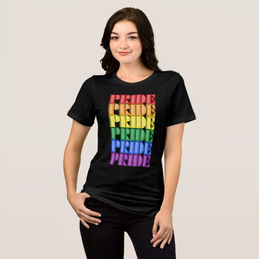 Aangepaste trots Tri-Blend shirt (Voorkant volledig)
