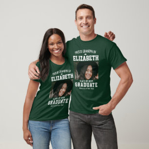 Aangepaste trotse opa foto afgestudeerde familie t-shirt