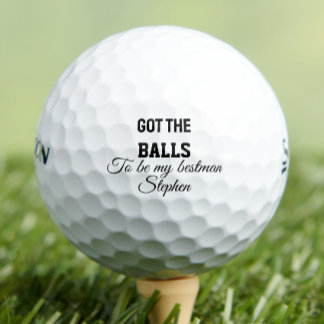 Aangepaste trouw-aanzoek voor getuige golfballen
