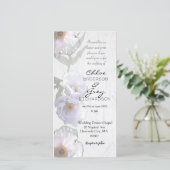 Aangepaste trouwceremonie uitnodiging met pioenroz (Staand voorkant)