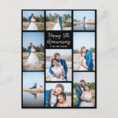 Aangepaste trouwdatum-huwelijkscadeau-fotocollage briefkaart (Voorkant)