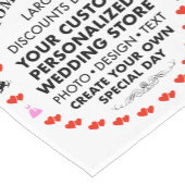 Aangepaste Trouwdecoratie Tafelloper (Hoek)