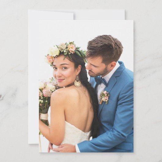 Aangepaste trouwfoto bedankkaart (Achterkant)