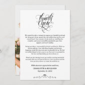 Aangepaste trouwfoto bedankkaart (Voorkant / Achterkant)