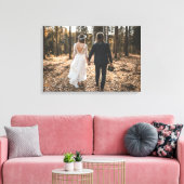 Aangepaste trouwfoto Extra grote canvas Print (Insitu (Woonkamer))