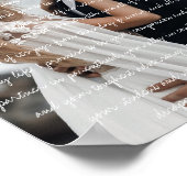 Aangepaste trouwfoto & geloften print (Hoek)