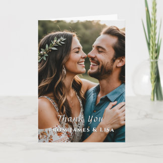 Aangepaste trouwkaart met foto – Volledige foto Bedankkaart