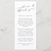 Aangepaste trouwkaart met welkom en bedankje menu (Voorkant)