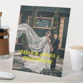 Aangepaste trouwstandaard reclamebord met voetstuk (Insitu)