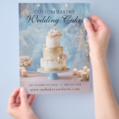 Aangepaste Trouwtaarten Bakery Flyer Sjabloon (Hand)