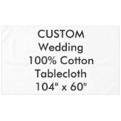 Aangepaste Trouwtafelkleed 104 "x 60" Tafelkleed (Voorkant (Horizontaal))