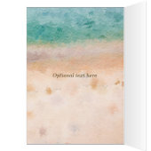 aangepaste trouwuitnodiging op het strand (Binnen (Links))