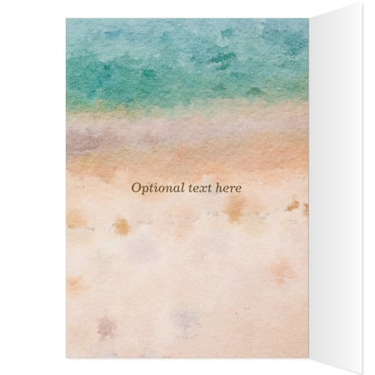 aangepaste trouwuitnodiging op het strand (Binnen (Links))