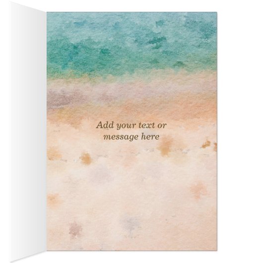 aangepaste trouwuitnodiging op het strand (Binnen (Rechts))