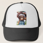 Aangepaste trucker: eigen afbeelding en tekst toev trucker pet (Voorkant)
