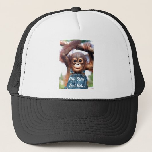 Aangepaste trucker: eigen afbeelding en tekst toev trucker pet (Voorkant)