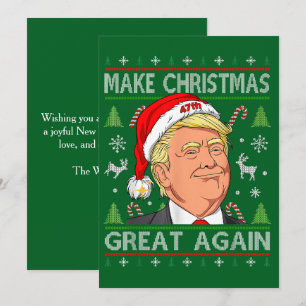 Aangepaste Trump-kaarten, Maak Kerstmis weer Groot Feestdagenkaart