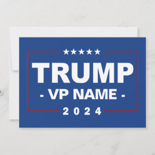 Aangepaste Trump Vice President 2024 Kaart