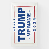 Aangepaste Trump Vice President 2024 Spandoek (Verticaal)