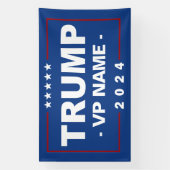Aangepaste Trump Vice President 2024 Spandoek (Verticaal)
