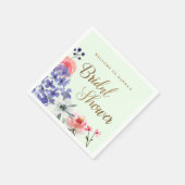 Aangepaste tuinfeest bloemenshow bruidsfeest servet (Hoek)