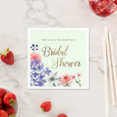 Aangepaste tuinfeest bloemrijke bruidsdouche servet (Insitu)