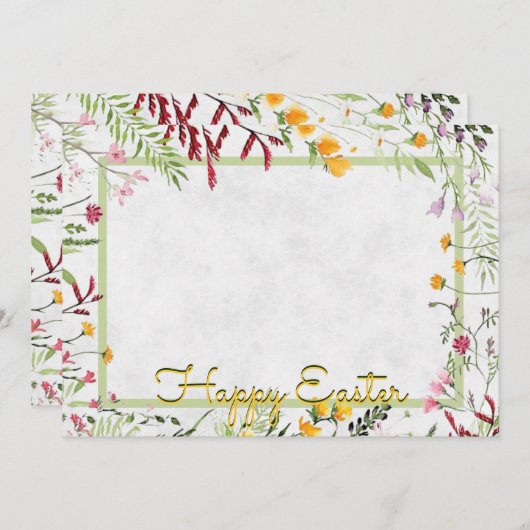 Aangepaste tuingriepfoto Pasen Feestdagenkaart (Voorkant / Achterkant)