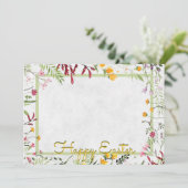 Aangepaste tuingriepfoto Pasen Feestdagenkaart (Staand voorkant)